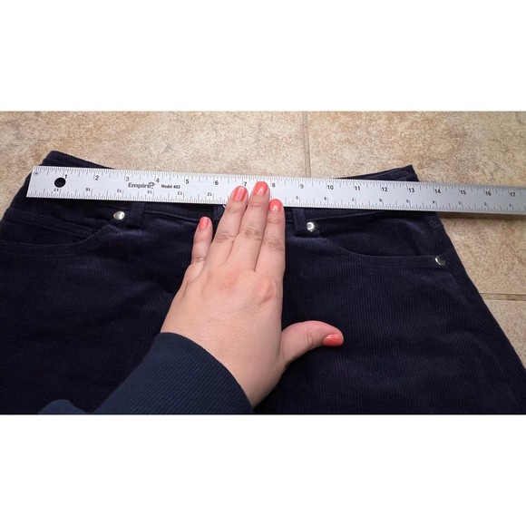 Lulus Skirt Womens Small Dark Blue Corduroy Mini Skirt A-Line with pockets - Picture 7 of 9
